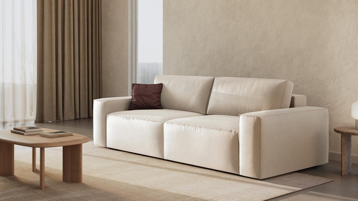 Elegante Jodie Kollektion von Micadoni: stilvolle Möbel in sanften Farben, ideal für modernes Wohndesign.