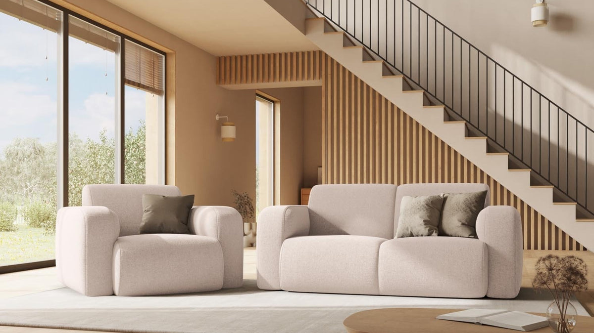Elegante Möbel der Molino Kollektion von Micadoni, stilvolles Design in sanften Farben für modernes Wohnen.