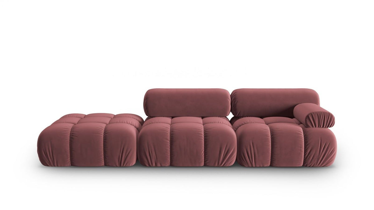 Modulares Cortina Panorama-Ecksofa von Cosmopolitan Design mit Samtbezug Bluvel 52 in Pink