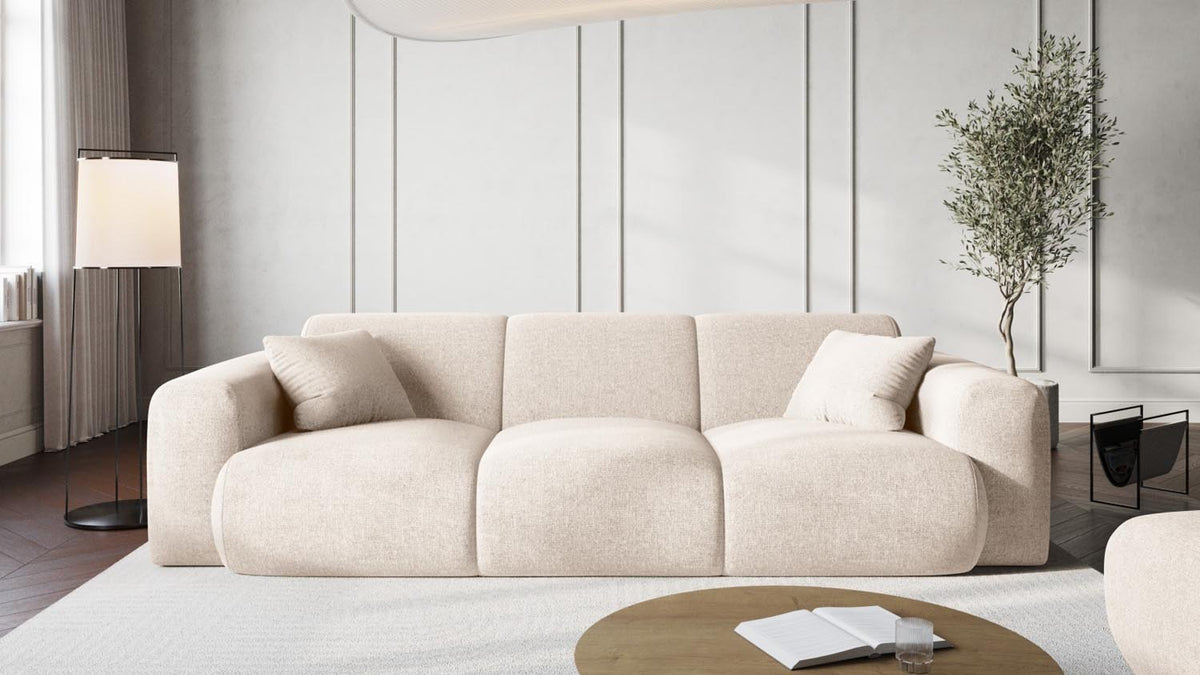Nolio Ecksofa von Cosmopolitan Design mit Stoffbezug in einem modernen Wohnzimmer