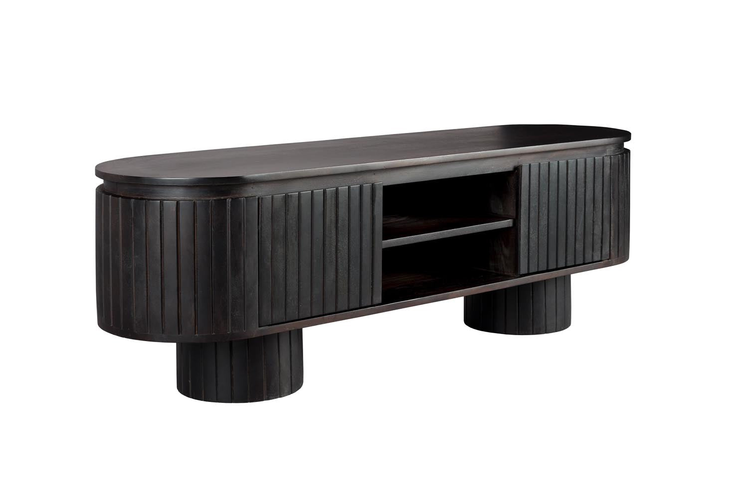 Das Kenji Sideboard von Dutchbone kombiniert asiatische Eleganz mit modernem Design. Aus hochwertigem Akazienholz gefertigt, bietet es mit 2 Schubladen und einem Schrankteil viel Stauraum.