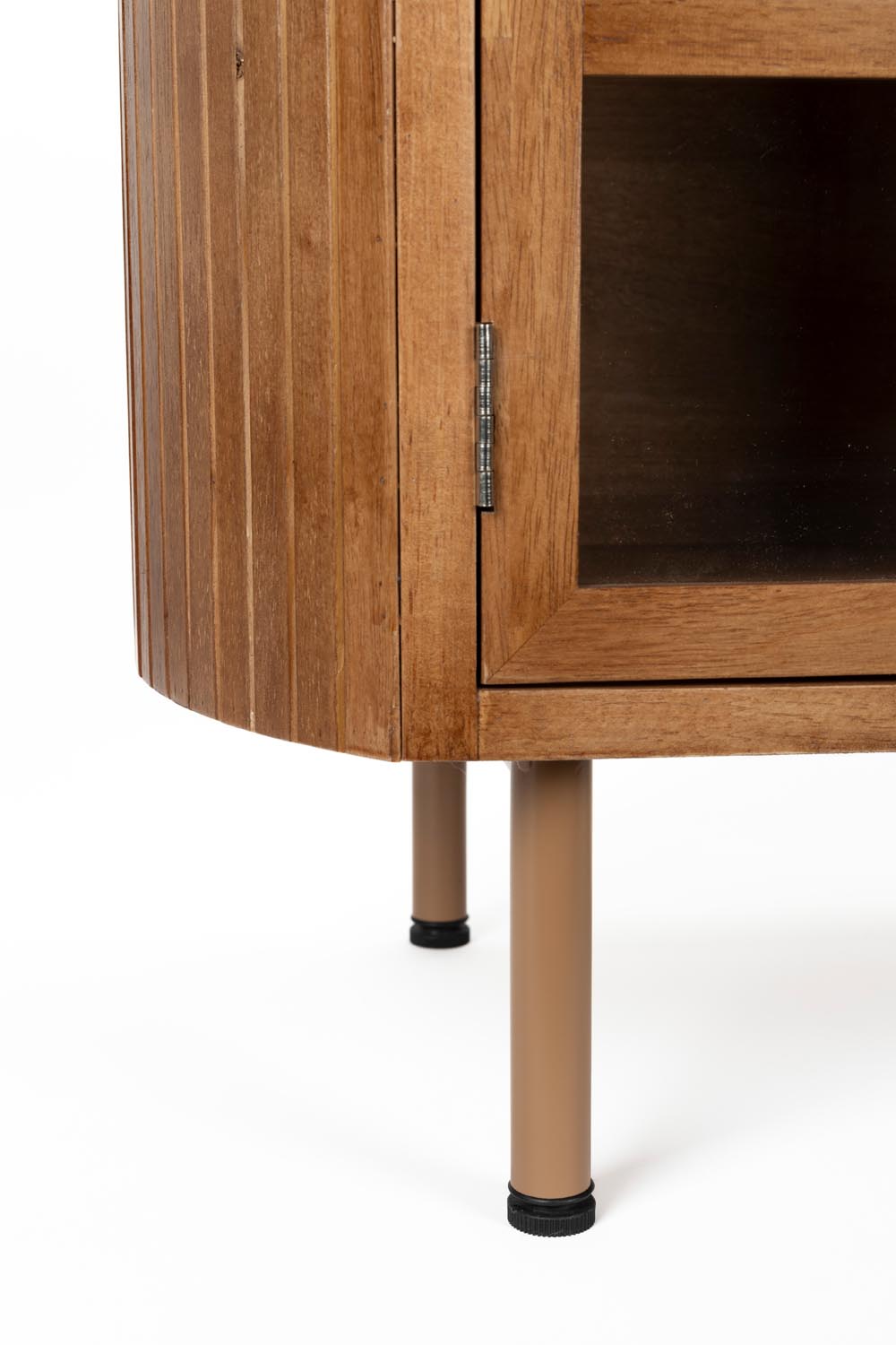 Elegantes Yaz Sideboard Low aus Gummibaumholz von White Label Living.