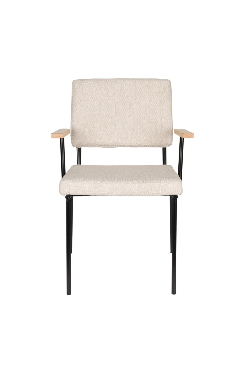 Entdecken Sie den Fellow Armlehnstuhl von Zuiver – ein zeitloses Design aus robustem Polyester und pulverbeschichtetem Metall. Ideal für jedes Interieur!