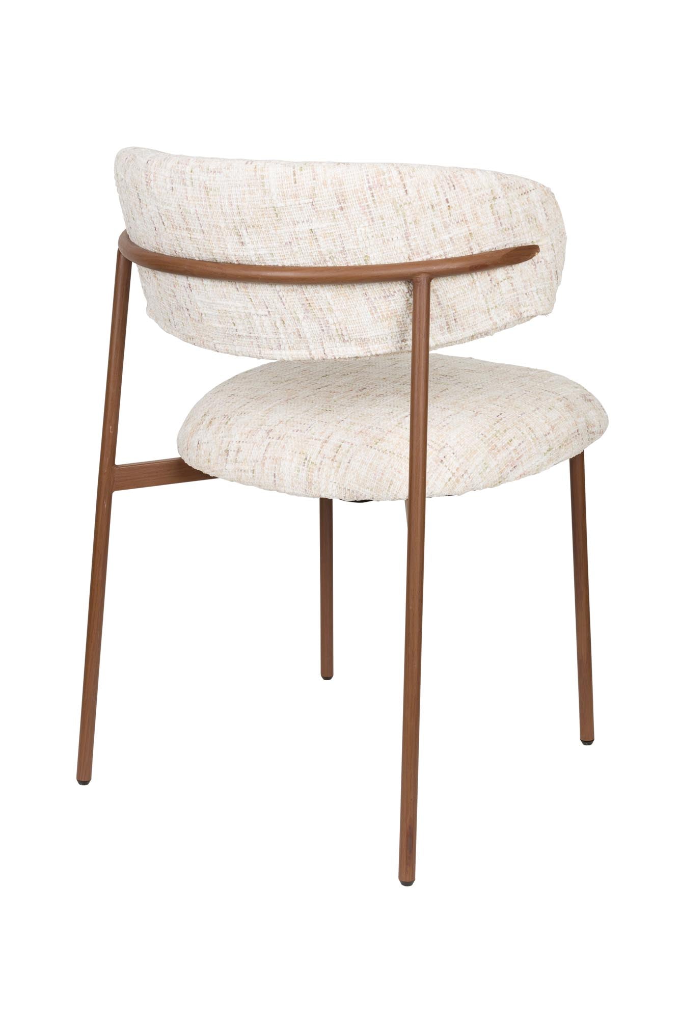 Eleganter Stuhl Claes von White Label Living, modernes Design, komfortabel gepolstert, perfekt für Esszimmer oder Arbeitsbereich.