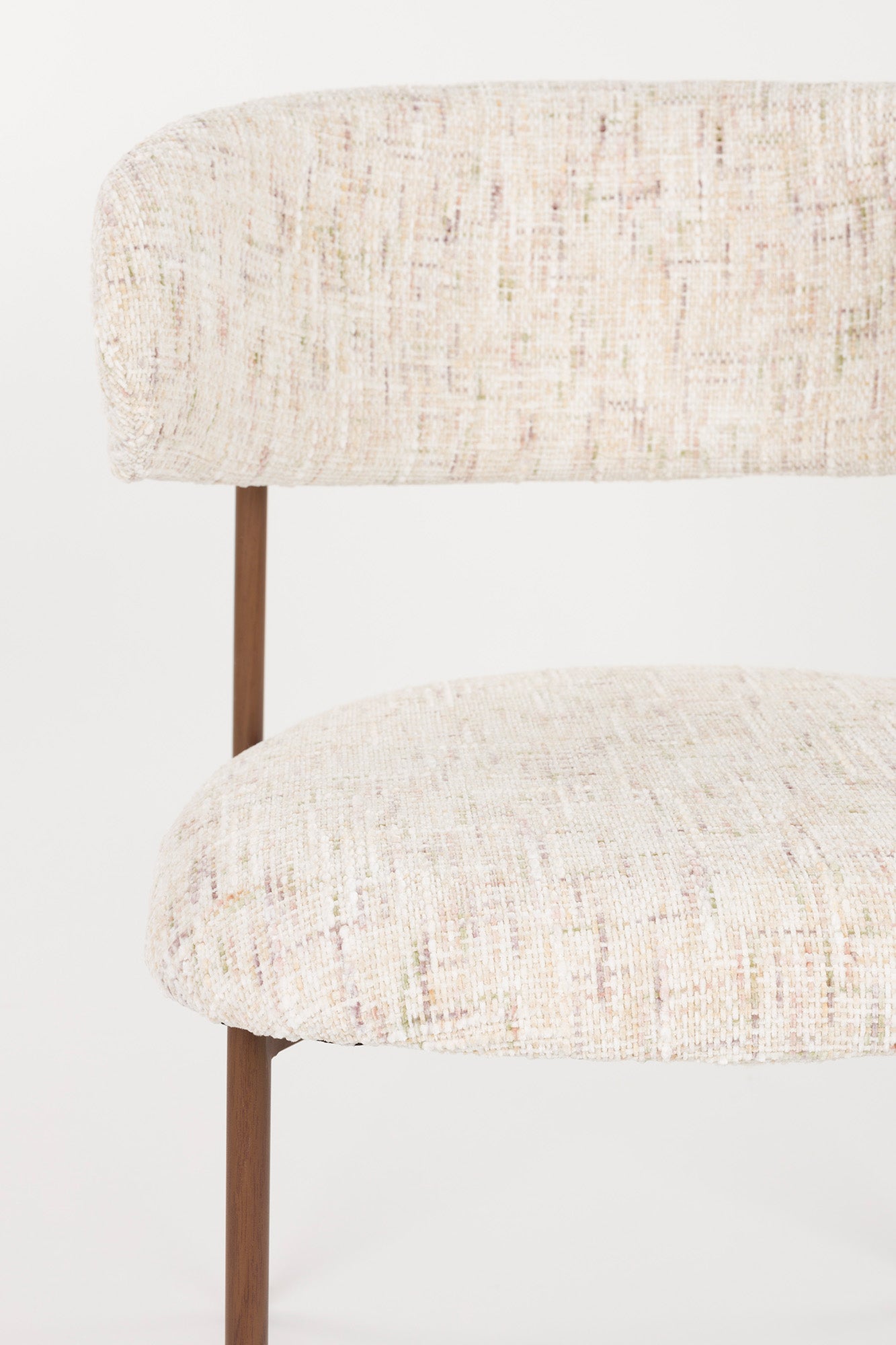 Eleganter Stuhl Claes von White Label Living, modernes Design, komfortabel gepolstert, perfekt für Esszimmer oder Arbeitsbereich.