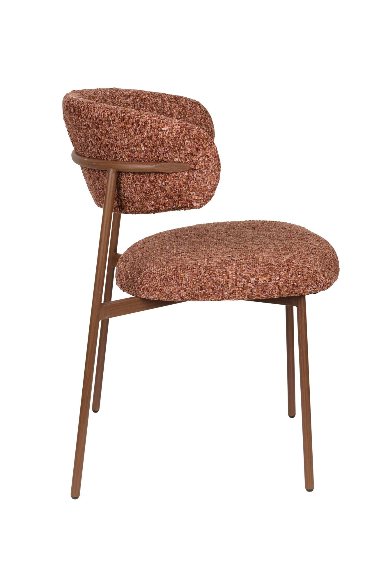 Moderner Stuhl Claes von White Label Living, stilvolles Design, bequeme Polsterung, ideal für Esszimmer oder Büro.