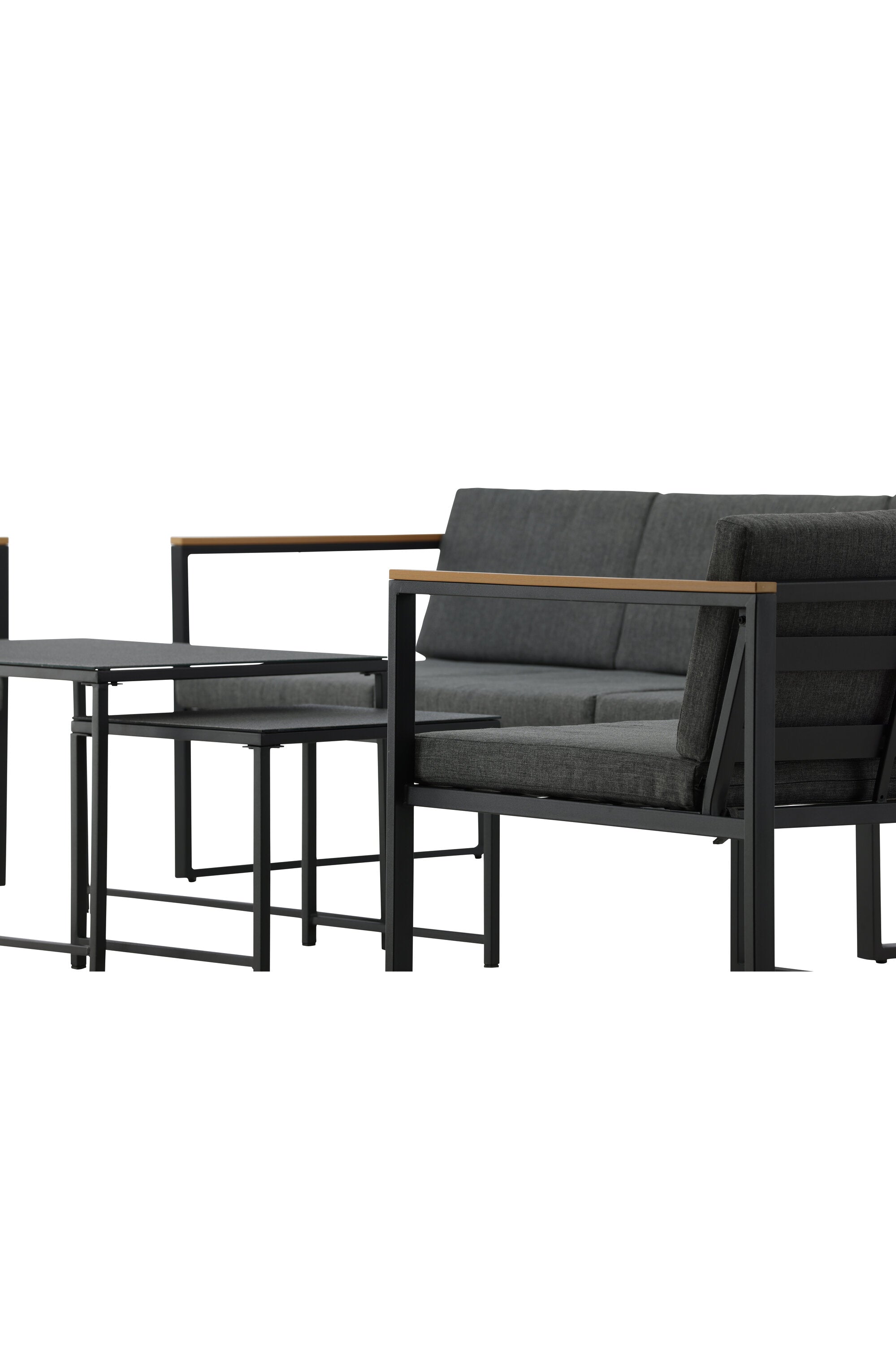 Dakar Sofa Outdoorset 90cm in Schwarz präsentiert im Onlineshop von KAQTU Design AG. Loungeset ist von Venture Home