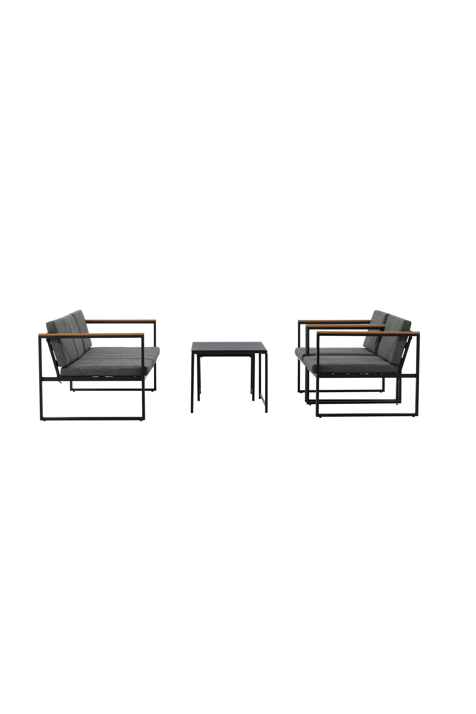Dakar Sofa Outdoorset 90cm in Schwarz präsentiert im Onlineshop von KAQTU Design AG. Loungeset ist von Venture Home