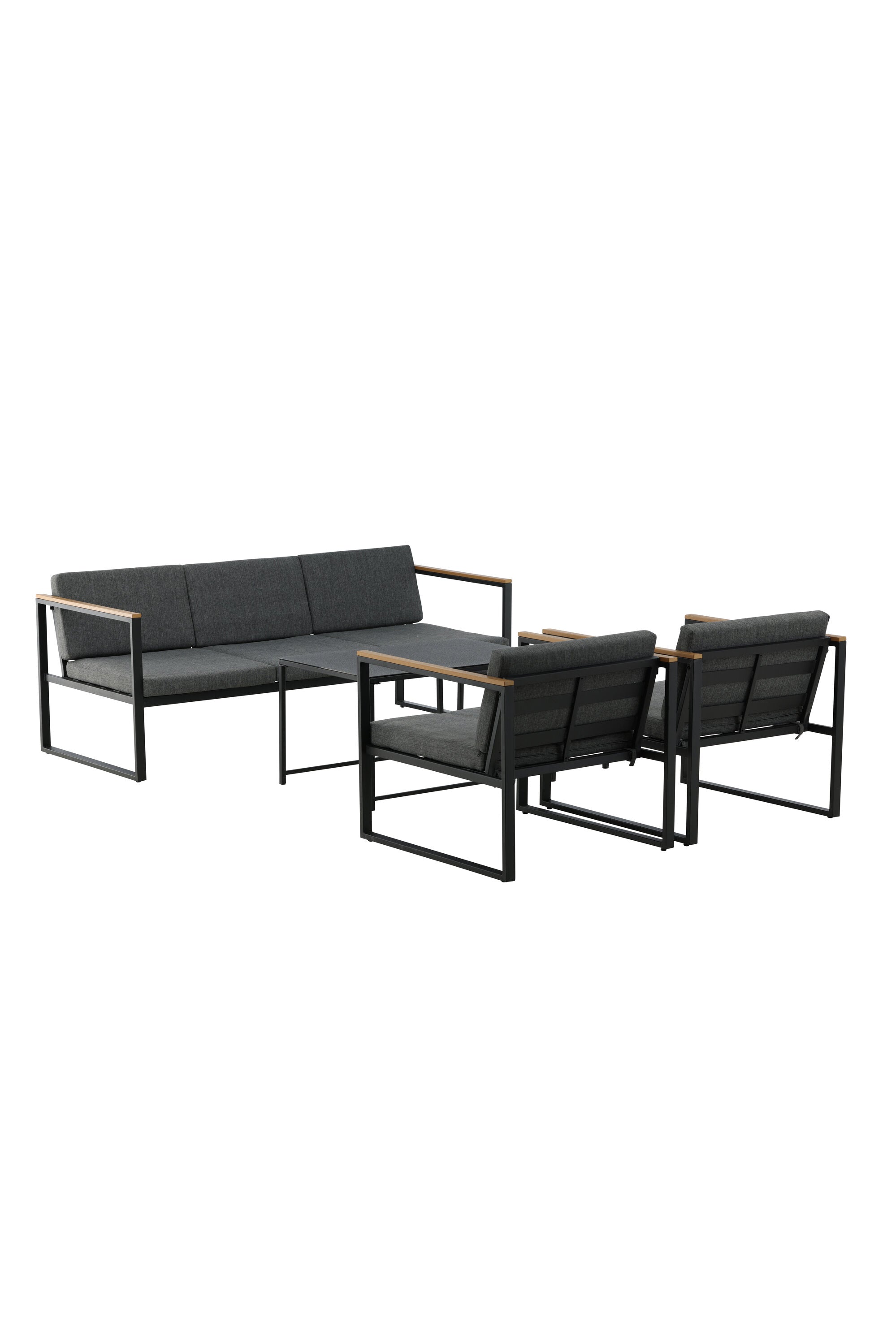 Dakar Sofa Outdoorset 90cm in Schwarz präsentiert im Onlineshop von KAQTU Design AG. Loungeset ist von Venture Home