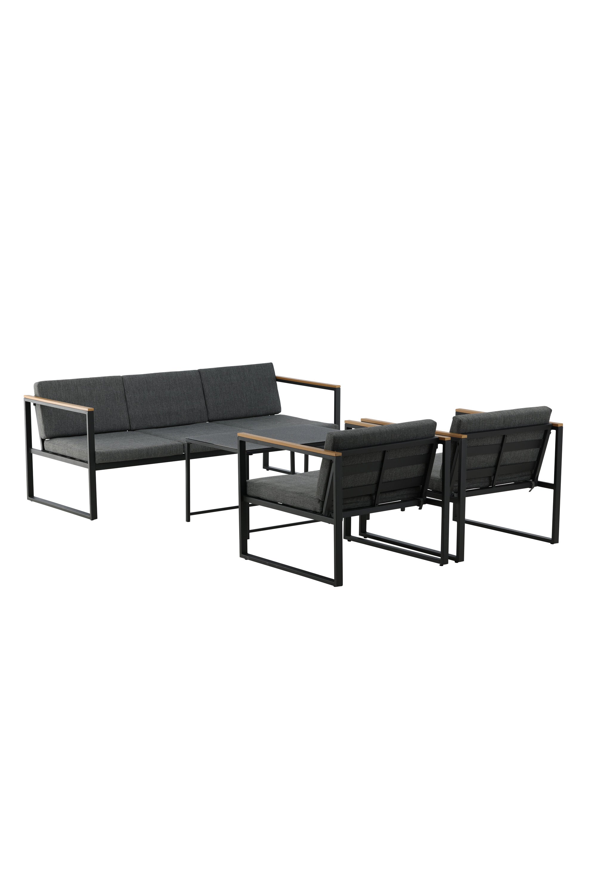 Dakar Sofa Outdoorset 90cm in Schwarz präsentiert im Onlineshop von KAQTU Design AG. Loungeset ist von Venture Home