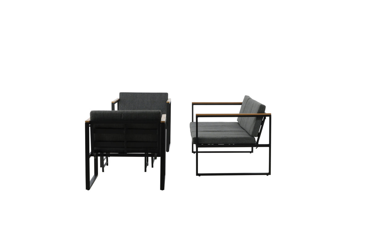 Dakar Sofa Outdoorset 90cm in Schwarz präsentiert im Onlineshop von KAQTU Design AG. Loungeset ist von Venture Home