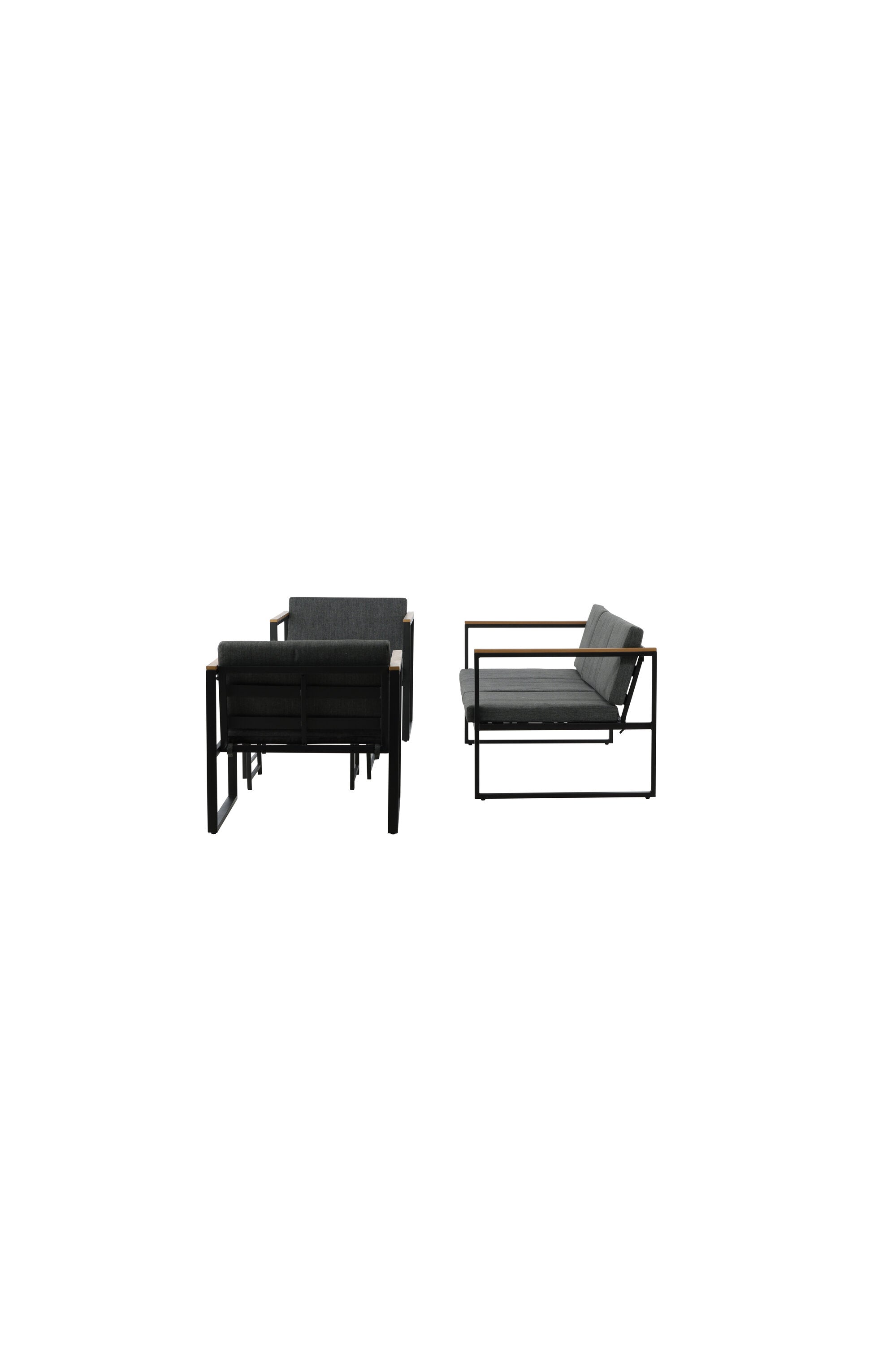 Dakar Sofa Outdoorset 90cm in Schwarz präsentiert im Onlineshop von KAQTU Design AG. Loungeset ist von Venture Home