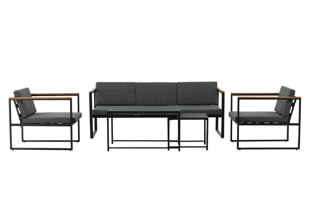 Dakar Sofa Outdoorset 90cm in Schwarz präsentiert im Onlineshop von KAQTU Design AG. Loungeset ist von Venture Home