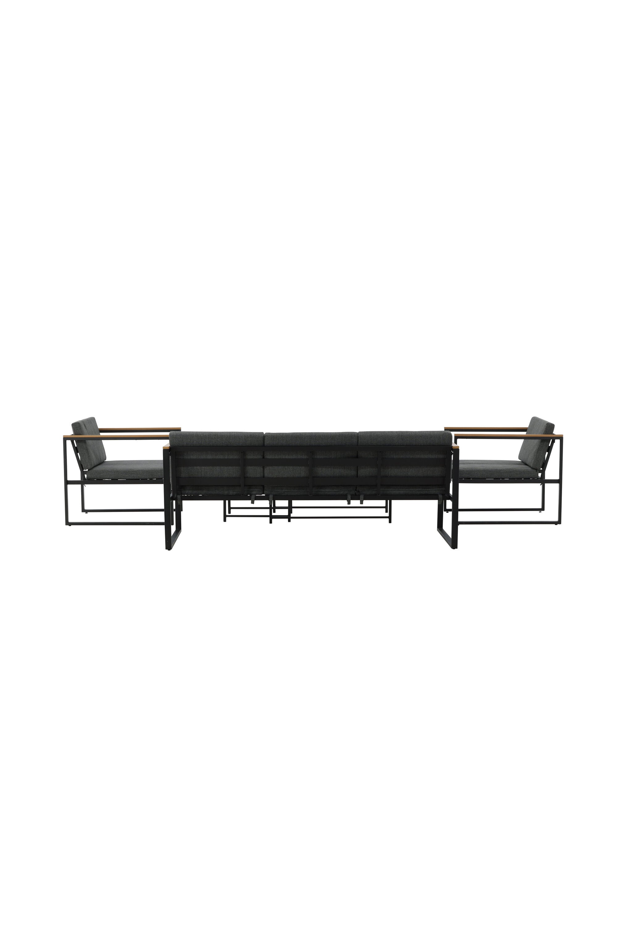 Dakar Sofa Outdoorset 90cm in Schwarz präsentiert im Onlineshop von KAQTU Design AG. Loungeset ist von Venture Home