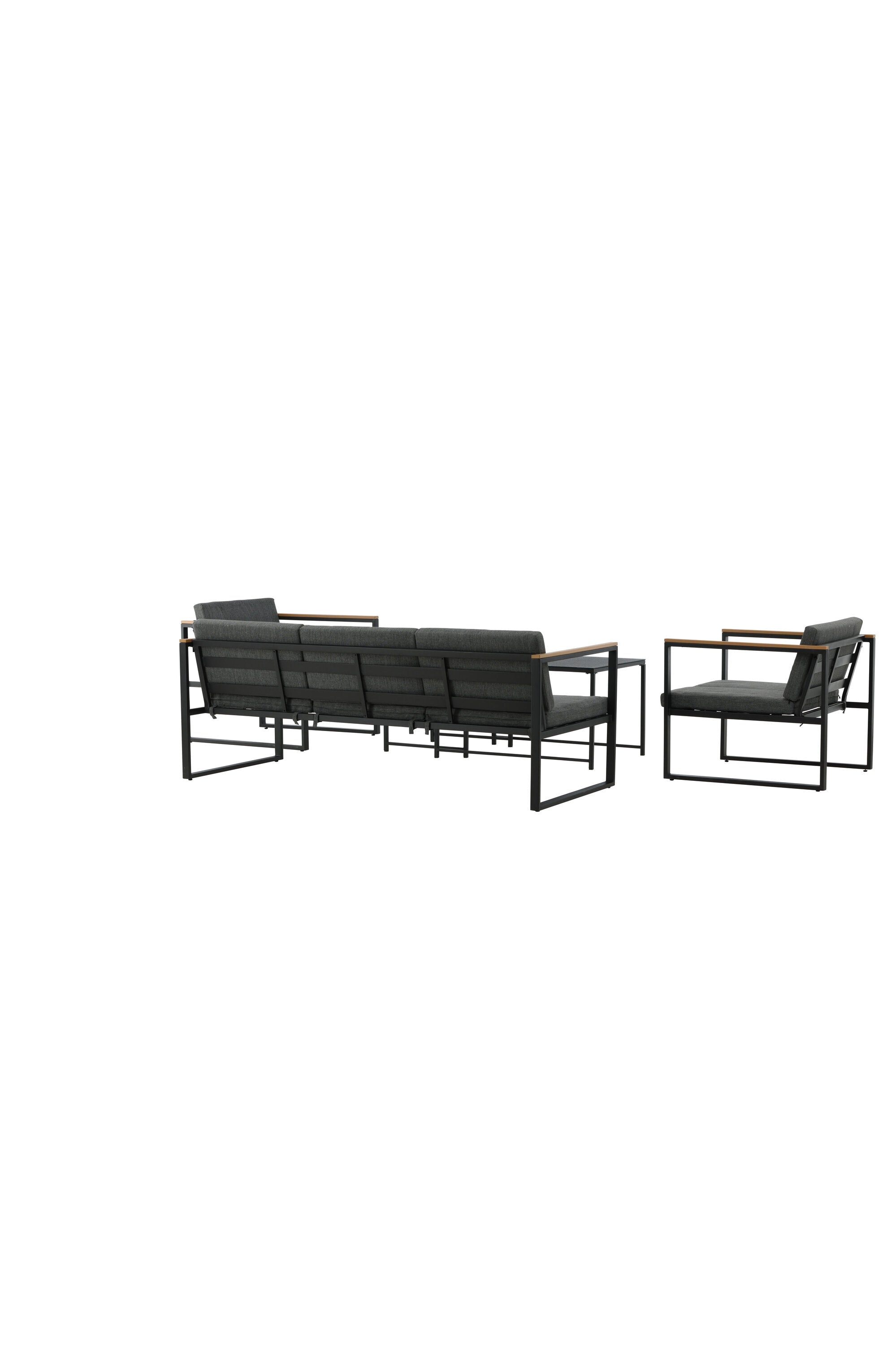 Dakar Sofa Outdoorset 90cm in Schwarz präsentiert im Onlineshop von KAQTU Design AG. Loungeset ist von Venture Home