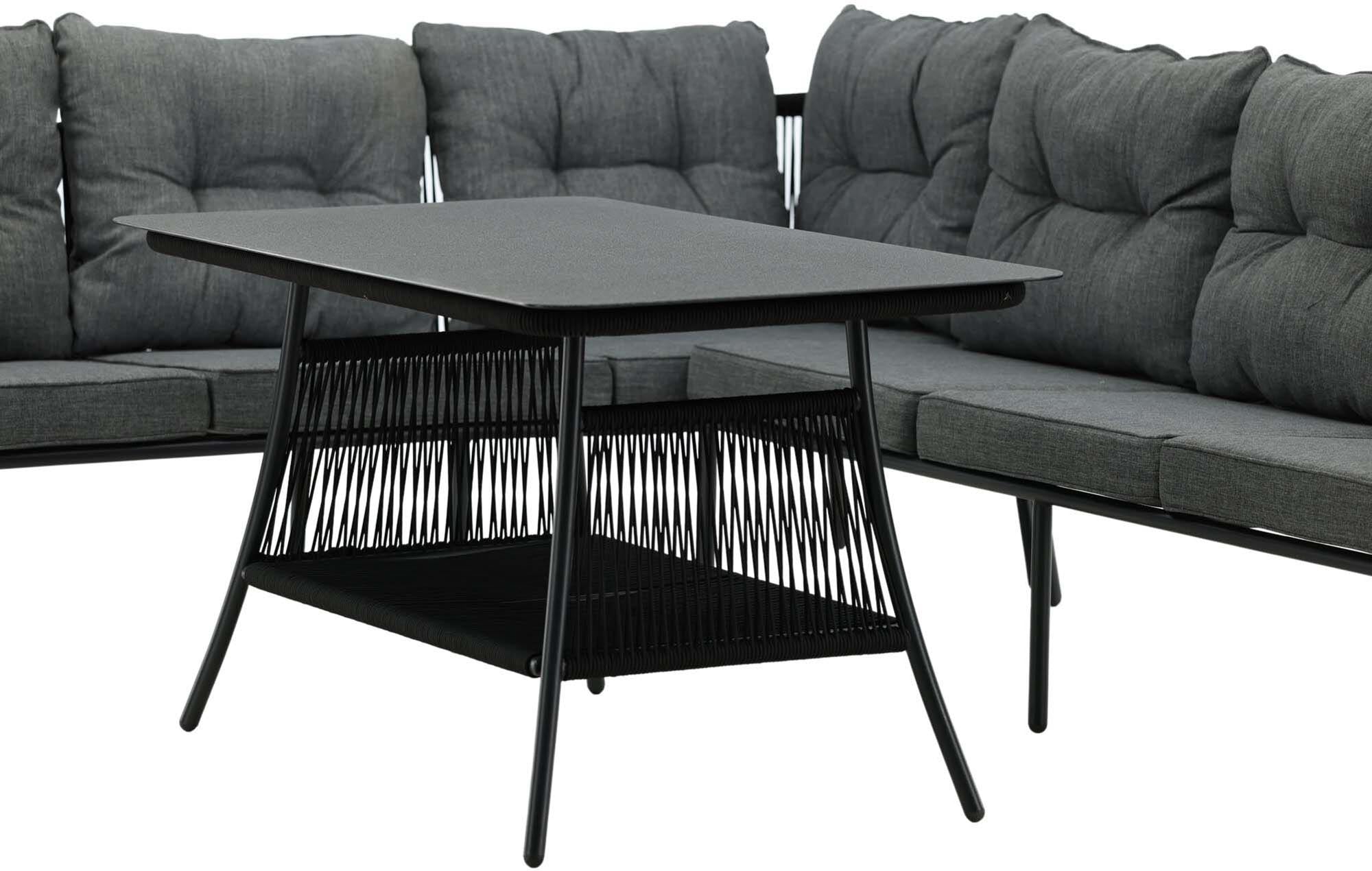 Berliner Ecksofa Outdoorset 120cm in Schwarz präsentiert im Onlineshop von KAQTU Design AG. Loungeset ist von Venture Home