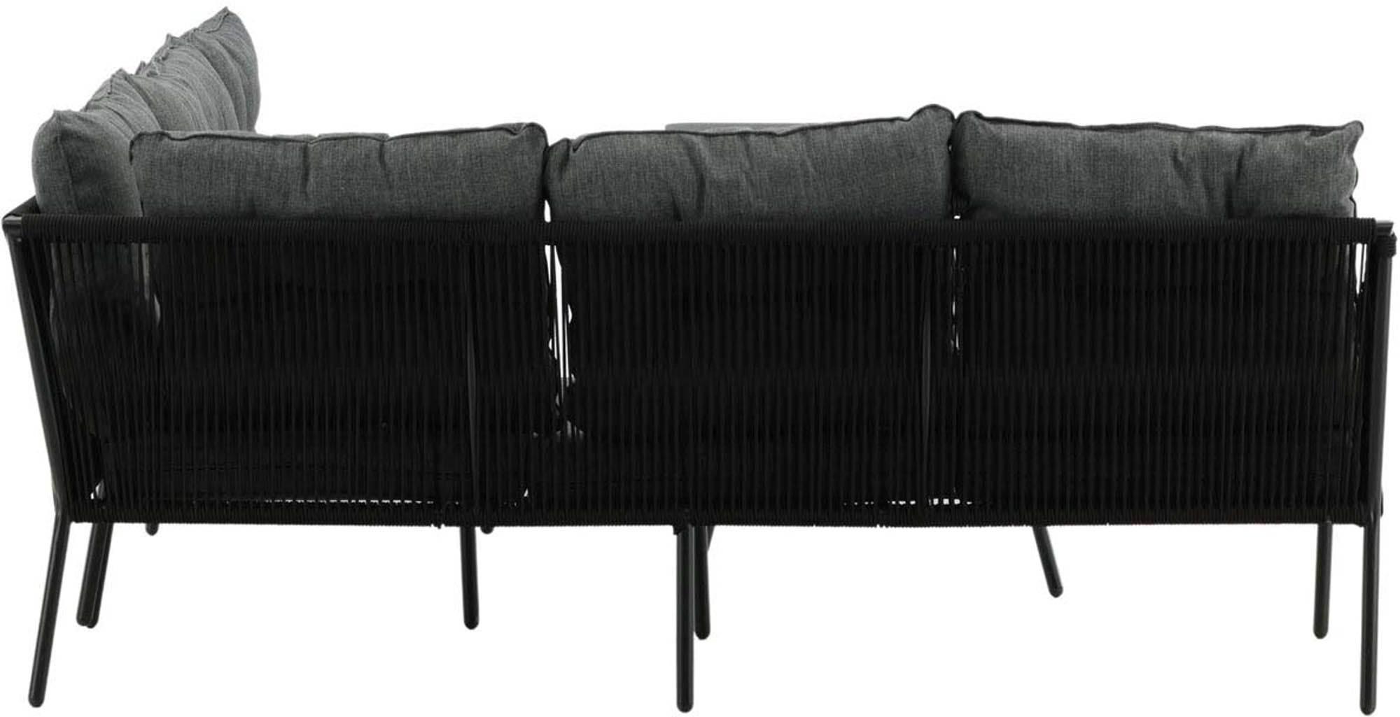 Berliner Ecksofa Outdoorset 120cm in Schwarz präsentiert im Onlineshop von KAQTU Design AG. Loungeset ist von Venture Home