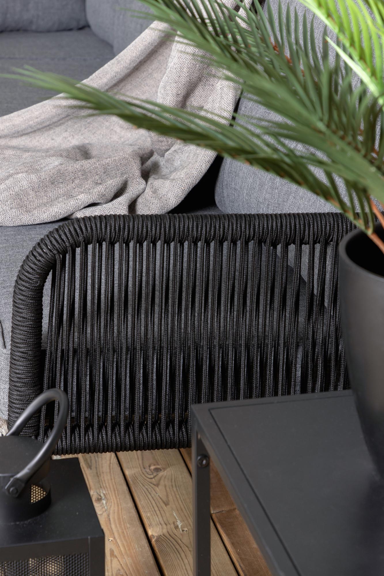 Berliner Ecksofa Outdoorset 120cm in Schwarz präsentiert im Onlineshop von KAQTU Design AG. Loungeset ist von Venture Home