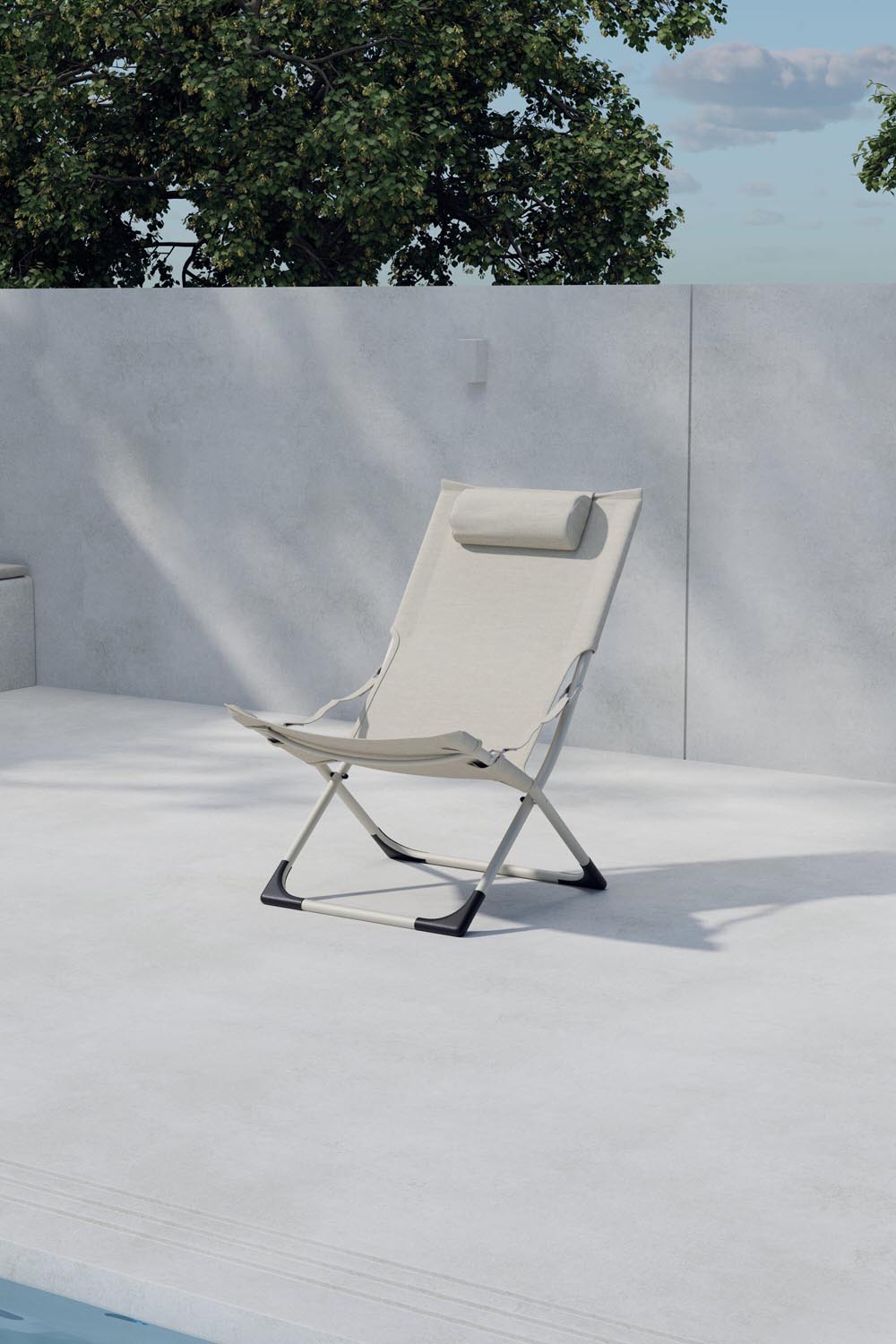 Seville Sonnenliege in Beige präsentiert im Onlineshop von KAQTU Design AG. Liegestuhl ist von Venture Home