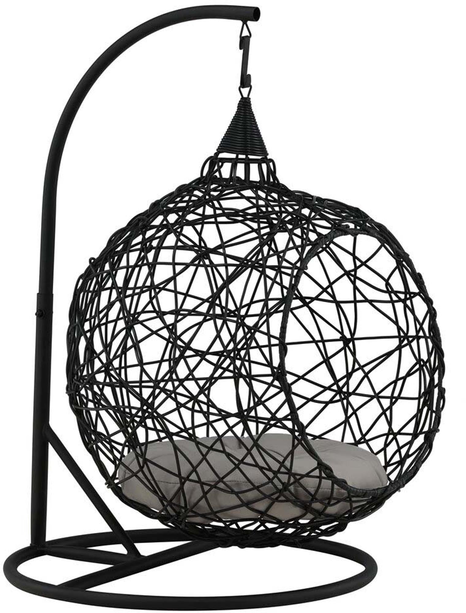 Lexi Hängesessel in Schwarz präsentiert im Onlineshop von KAQTU Design AG. Schaukel Outdoor ist von Venture Home