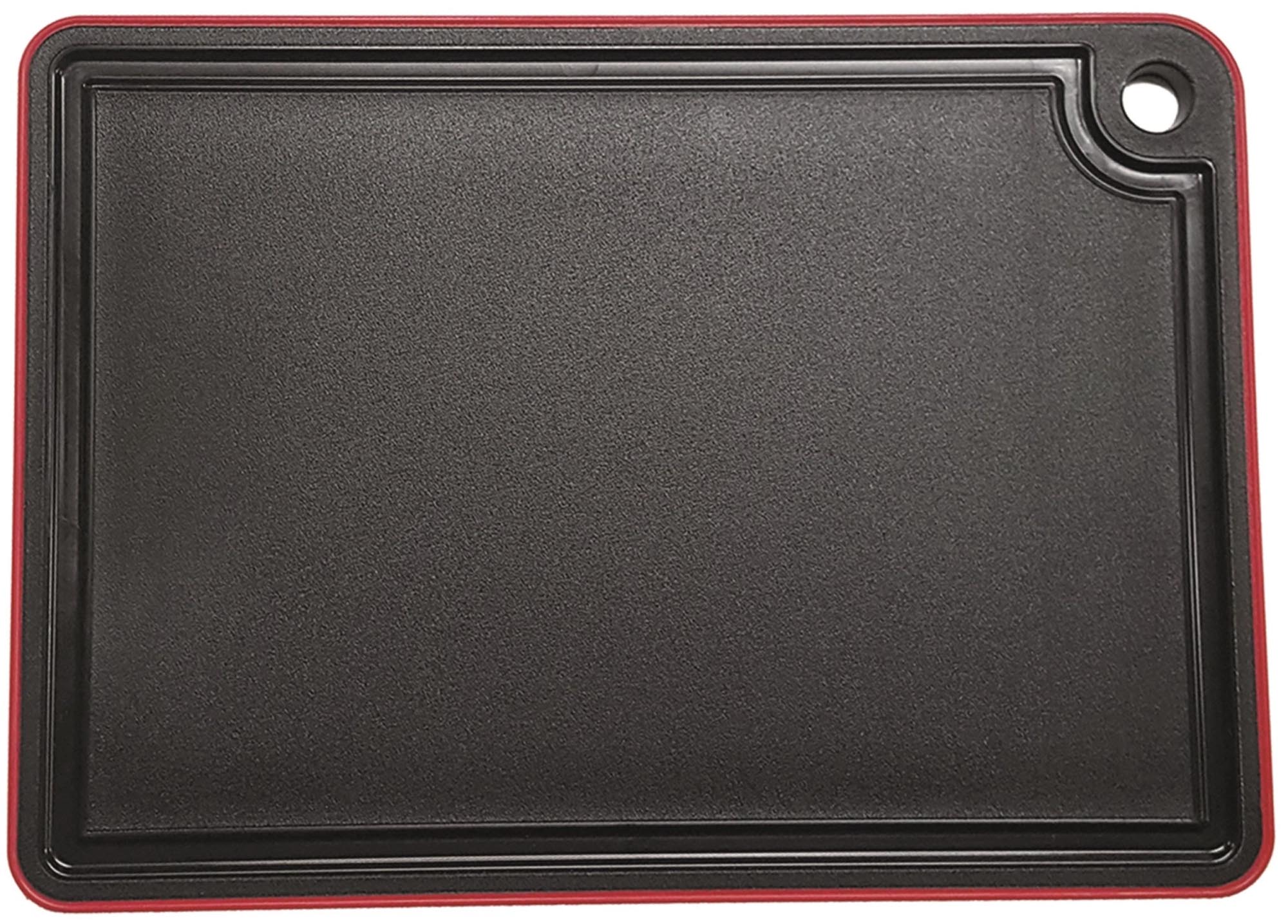 Grosses Schneidebrett Mimmi 35x25cm von DaloLindén: Antirutsch-Rand in Rot, langlebiges Polyethylen, spülmaschinenfest, ideal für Küche.