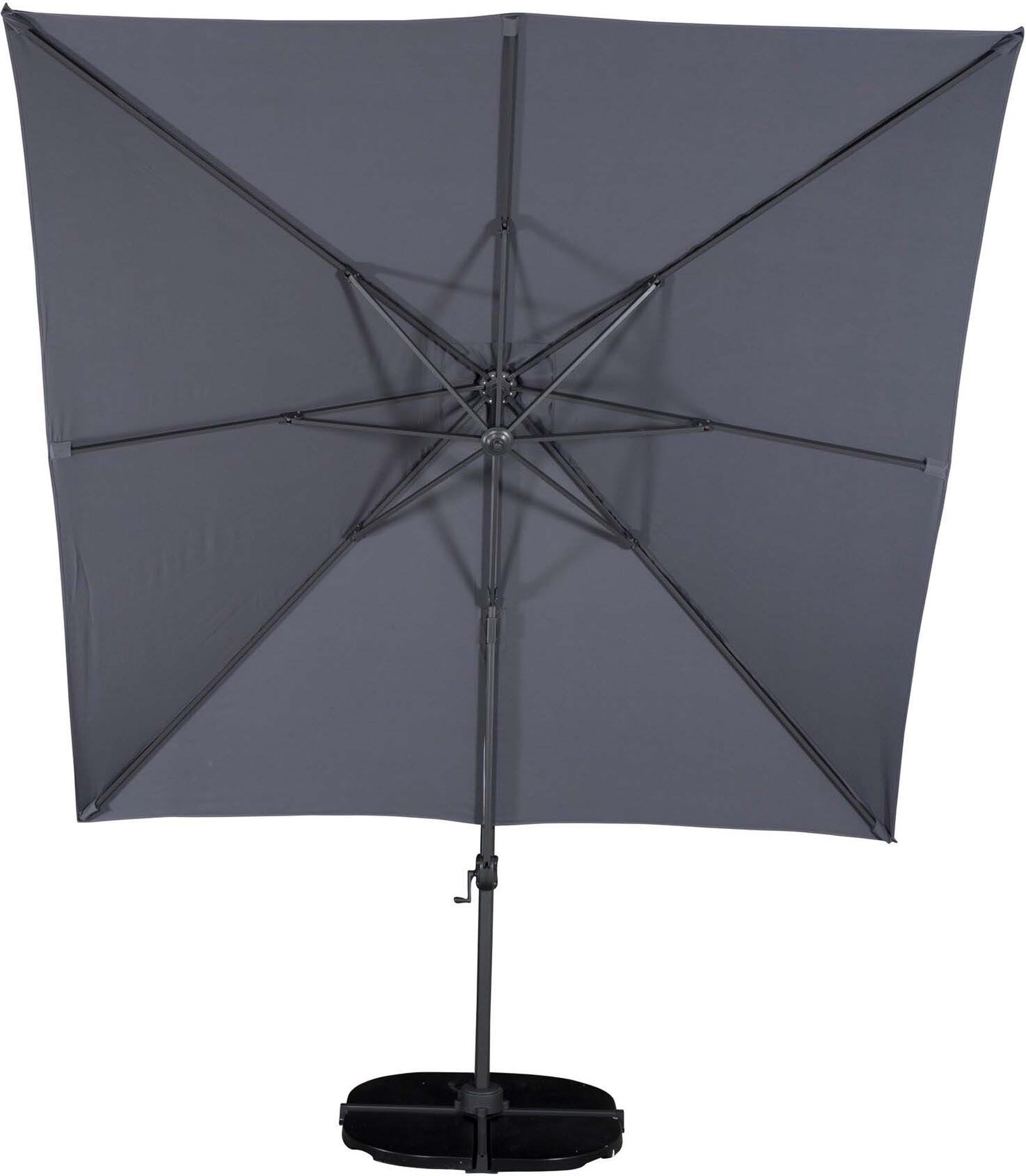 Leeds Sonnenschirm in Dunkelgrau präsentiert im Onlineshop von KAQTU Design AG. Sonnenschirm ist von Venture Home