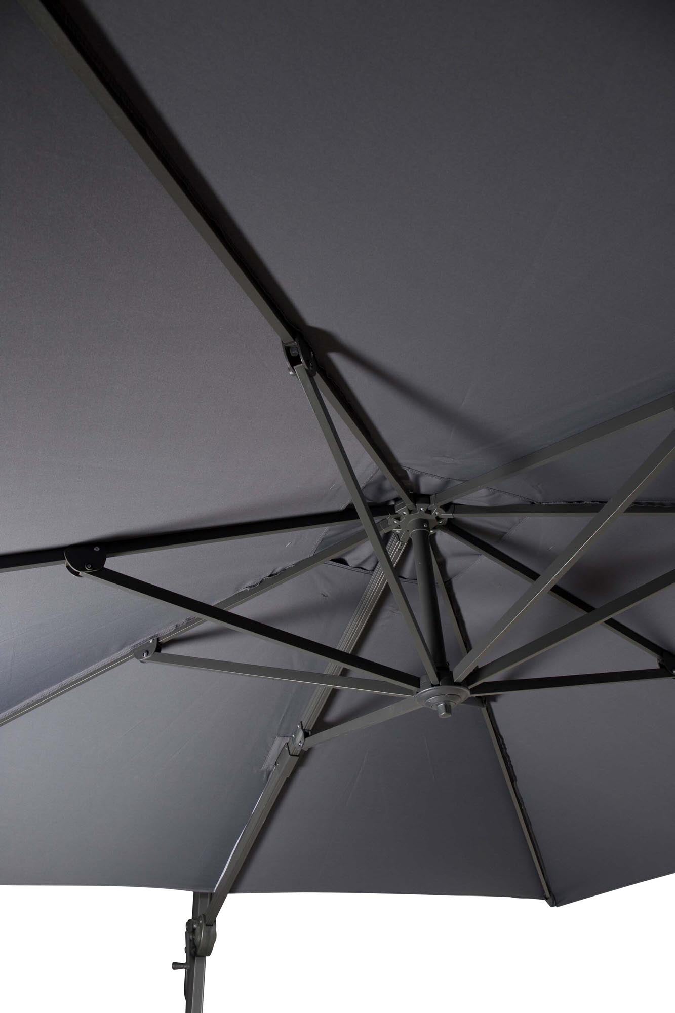 Leeds Sonnenschirm in Dunkelgrau präsentiert im Onlineshop von KAQTU Design AG. Sonnenschirm ist von Venture Home