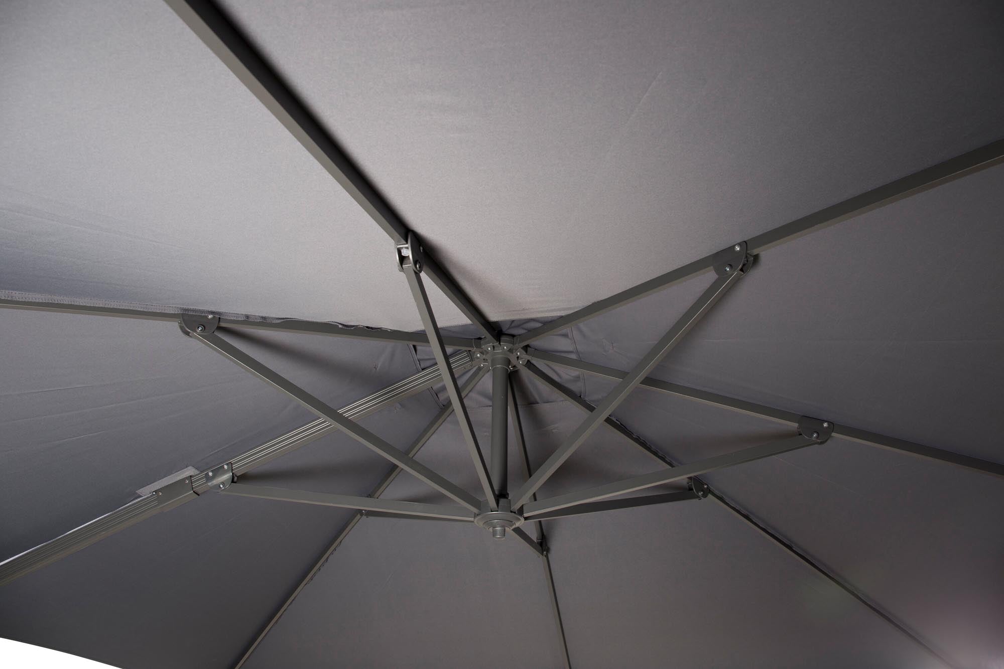 Leeds Sonnenschirm in Dunkelgrau präsentiert im Onlineshop von KAQTU Design AG. Sonnenschirm ist von Venture Home