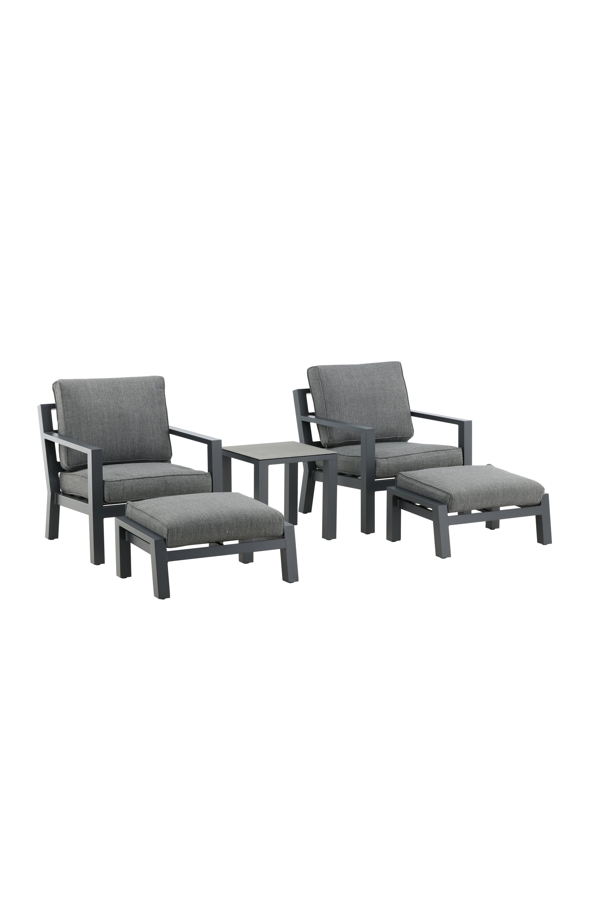 Barcelona Lounge Outdoorset 50cm in Schwarz präsentiert im Onlineshop von KAQTU Design AG. Loungeset ist von Venture Home