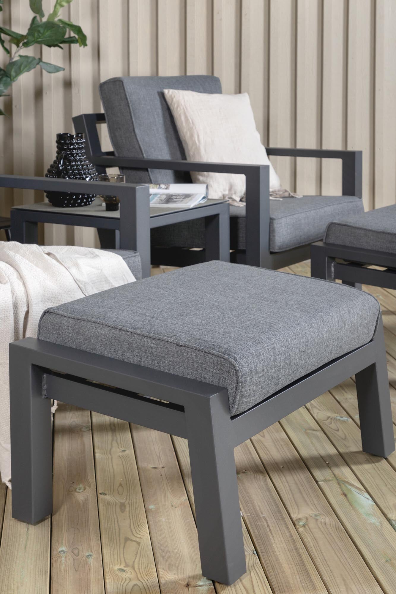 Barcelona Lounge Outdoorset 50cm in Schwarz präsentiert im Onlineshop von KAQTU Design AG. Loungeset ist von Venture Home