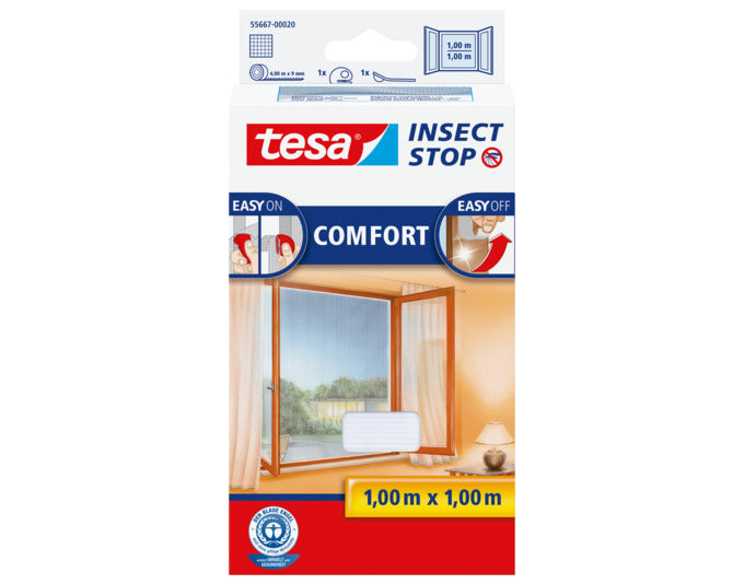 TESA Fliegengitter Comfort Fenster 1x1 m weiss in präsentiert im Onlineshop von KAQTU Design AG. Insektenabwehr ist von TESA