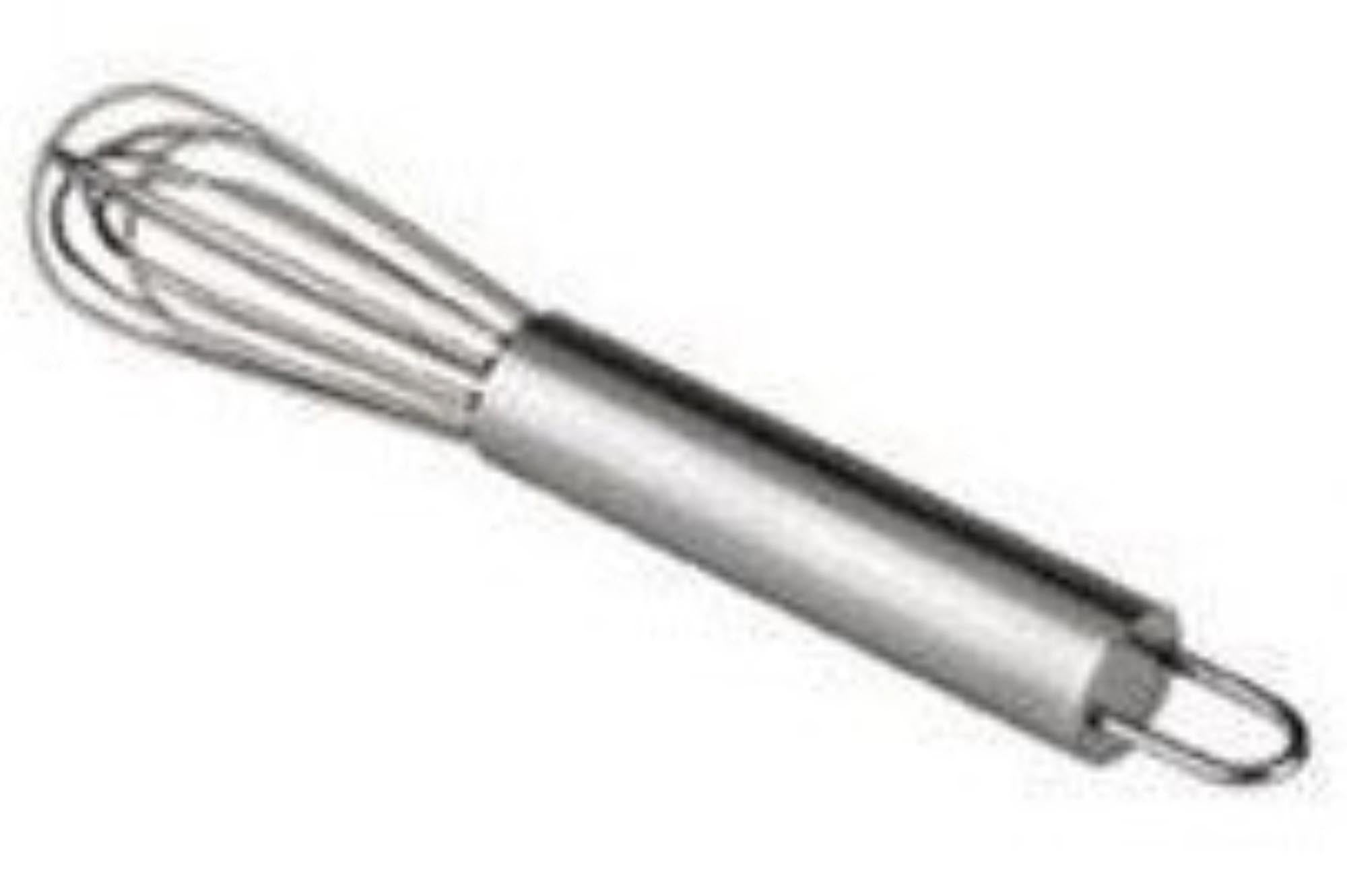 Entdecken Sie den Lacor Schwingbesen Mini 20cm mit 8 Drähten aus 1.2mm Edelstahl. Ideal zum Aufschlagen von Eiern, Sahne und Teigen.