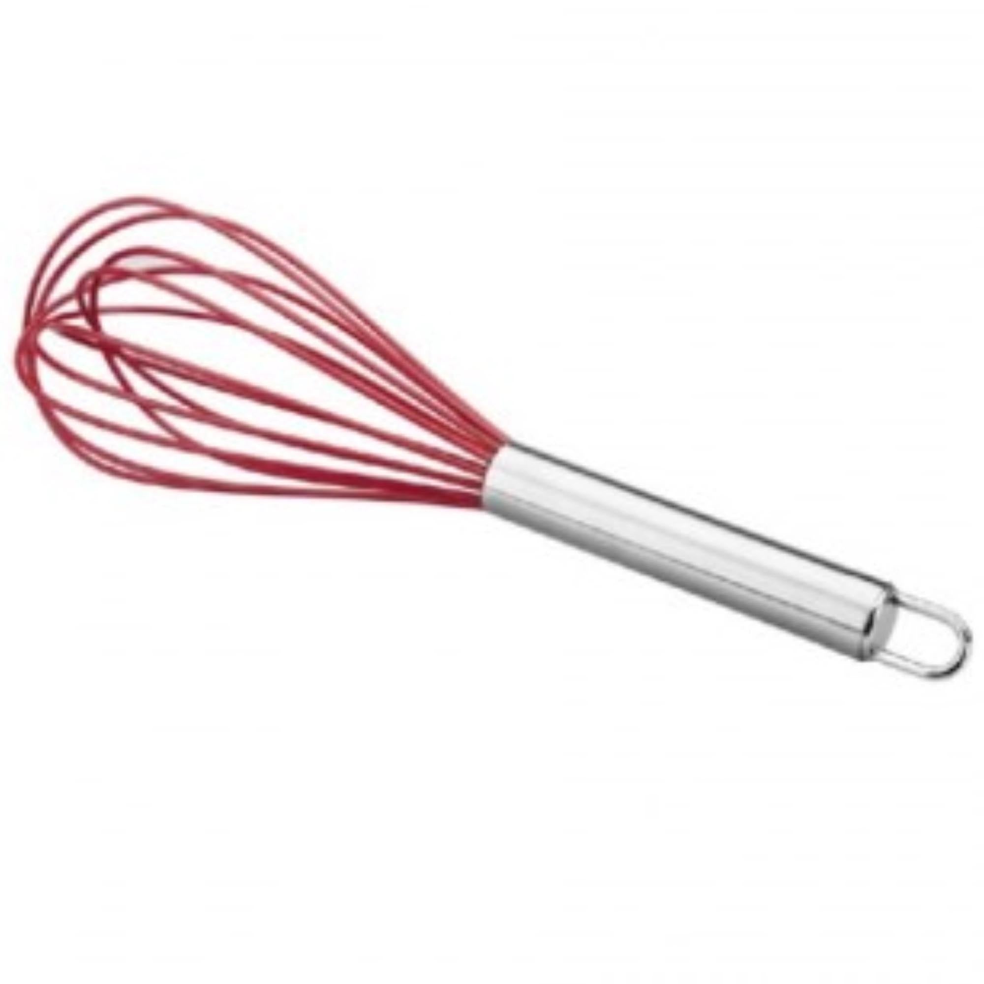 Schwingbesen mit Silikonüberzug 30cm in Rot präsentiert im Onlineshop von KAQTU Design AG. Kochbesteck ist von Lacor