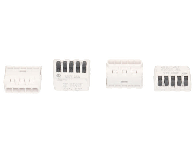 ELECTRO TERMINAL Schraublose Verbindungsklemme 5-Leiter SDKF 10Stk. in präsentiert im Onlineshop von KAQTU Design AG. Leuchtenzubehör ist von MAX HAURI