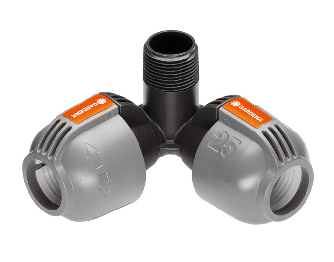 GARDENA Winkelhahnstück 25 mm AG 3/4" in präsentiert im Onlineshop von KAQTU Design AG. Bewässerung ist von GARDENA
