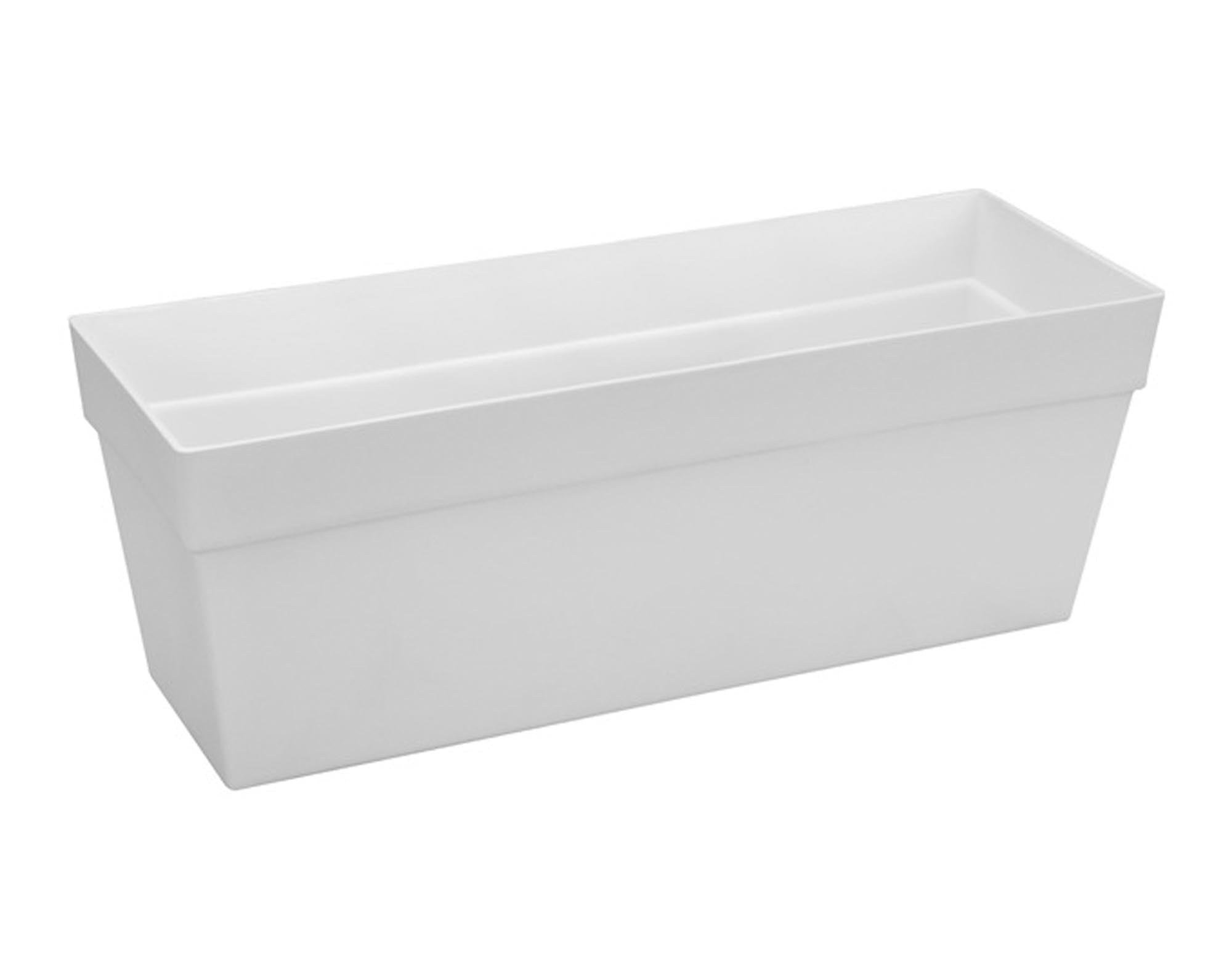 Entdecken Sie den ELHO Balkonkasten Loft Urban in Weiß (50x17x18 cm) – umweltfreundlich, modern und ideal für Balkon, Terrasse und Garten!