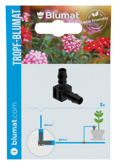 BLUMAT Winkel 3 Stück 8-8 mm in präsentiert im Onlineshop von KAQTU Design AG. Bewässerung ist von BLUMAT