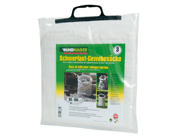 WINDHAGER Gartensäcke 60x105 cm Tragkraft 50 kg 3 Stk. weiss in präsentiert im Onlineshop von KAQTU Design AG. Gartenutensilien ist von WINDHAGER