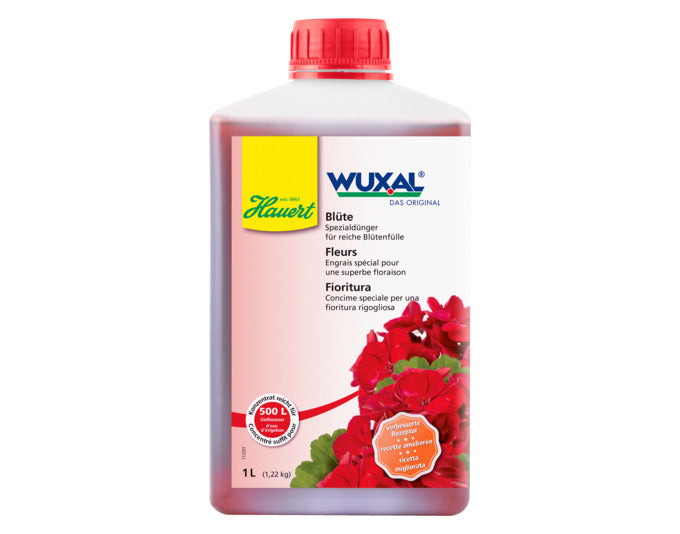 HAUERT Spezialdünger Blüten Wuxal 1 l in präsentiert im Onlineshop von KAQTU Design AG. Gartenpflege ist von MAAG