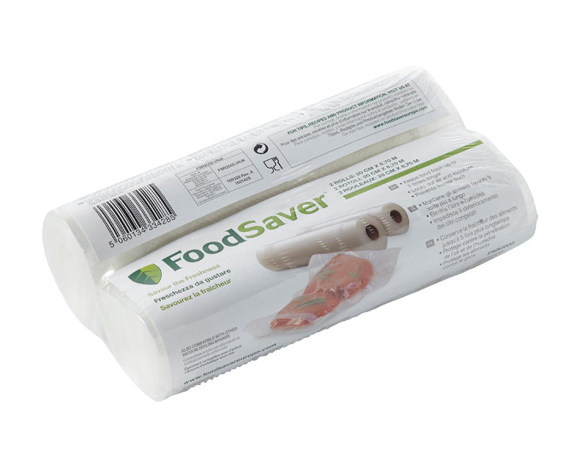 Entdecken Sie die FOODSAVER Vakuumierrollen (2 Stück, 0.2x6.7 m) für frische Lebensmittel, optimale Haltbarkeit und weniger Abfall. BPA-frei und vielseitig einsetzbar!