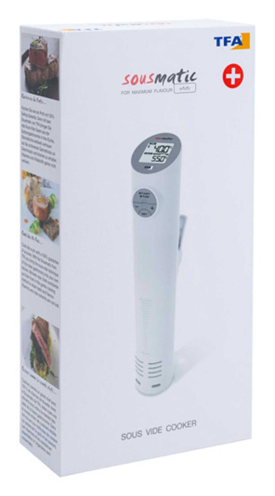 TFA Sous Vide Sumatic Color: Hochmodernes Thermostat für präzises Garen mit intuitivem Farbdisplay und Timer-Funktion.