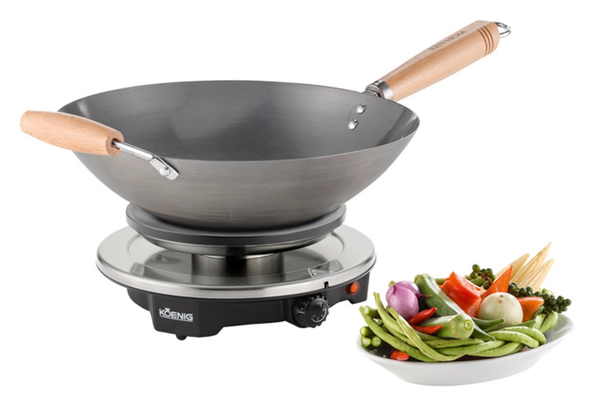 Elegantes KOENIG Multirechaud Inox: Edelstahl, stufenlose Temperaturregelung, ideal für Fondue & Raclette. Perfekt für gesellige Abende.