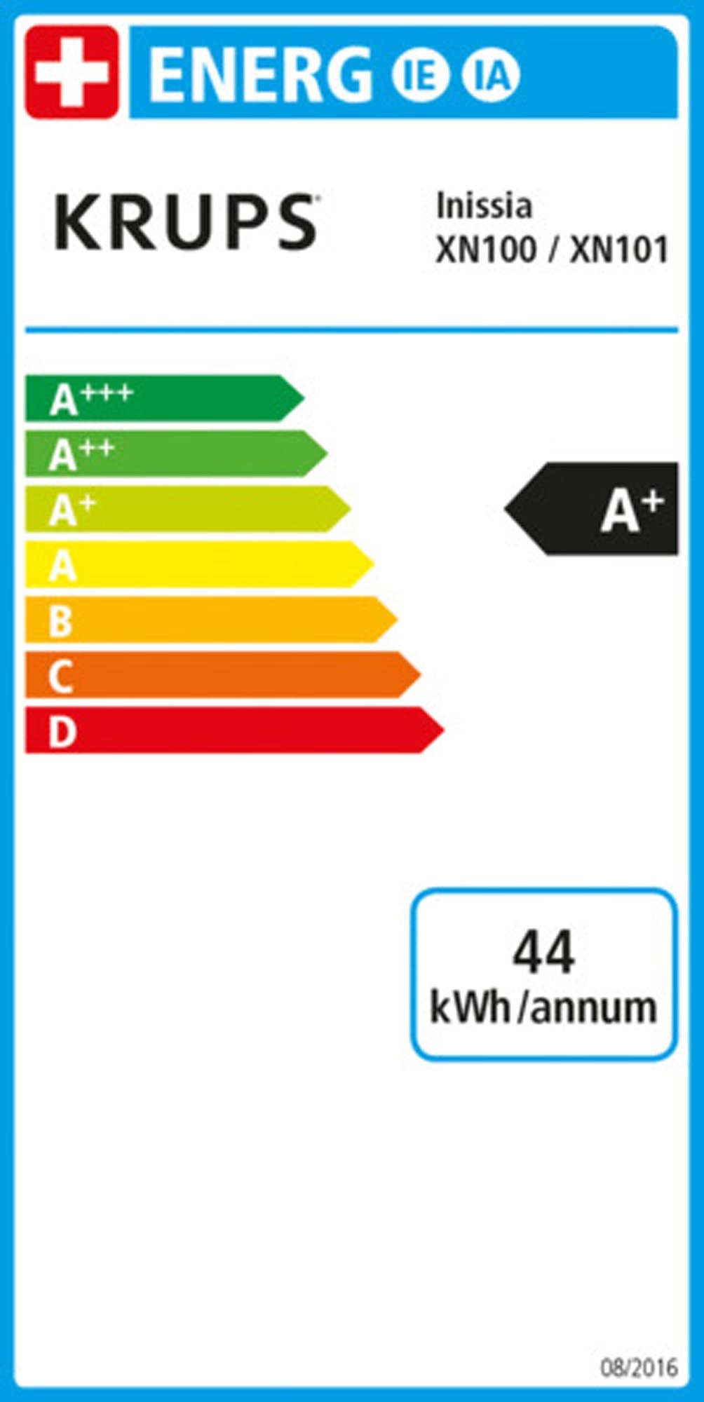 KRUPS Nespresso Kaffeemaschine Inissia red in Red präsentiert im Onlineshop von KAQTU Design AG. Küchengerät ist von KRUPS
