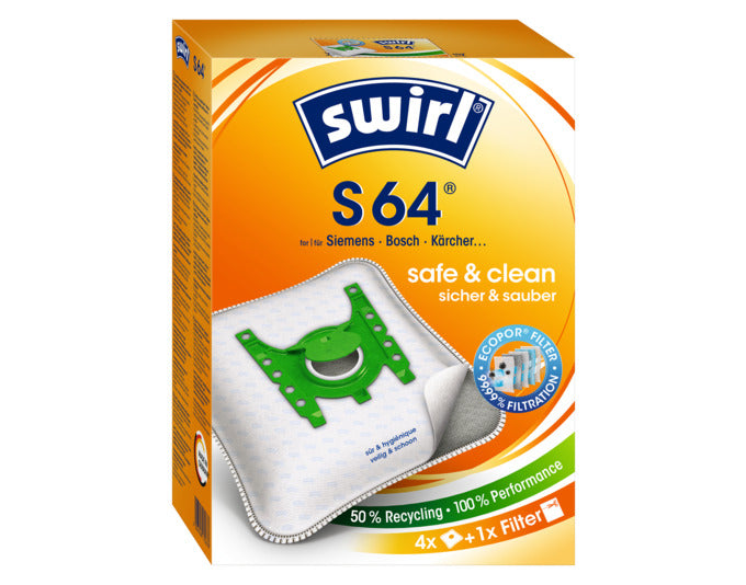 SWIRL Staubsäcke S64 in präsentiert im Onlineshop von KAQTU Design AG. Haushaltshilfen ist von SWIRL