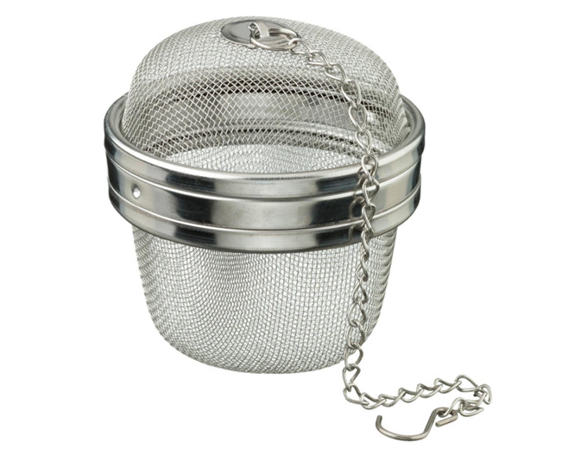 Entdecken Sie die EVA Tee- und Gewürzkugel mit Kette (ø 6.2 cm) – der perfekte Küchenhelfer für Teeliebhaber und Hobbyköche. Hochwertiger Edelstahl, einfaches Handling und elegantes Design.