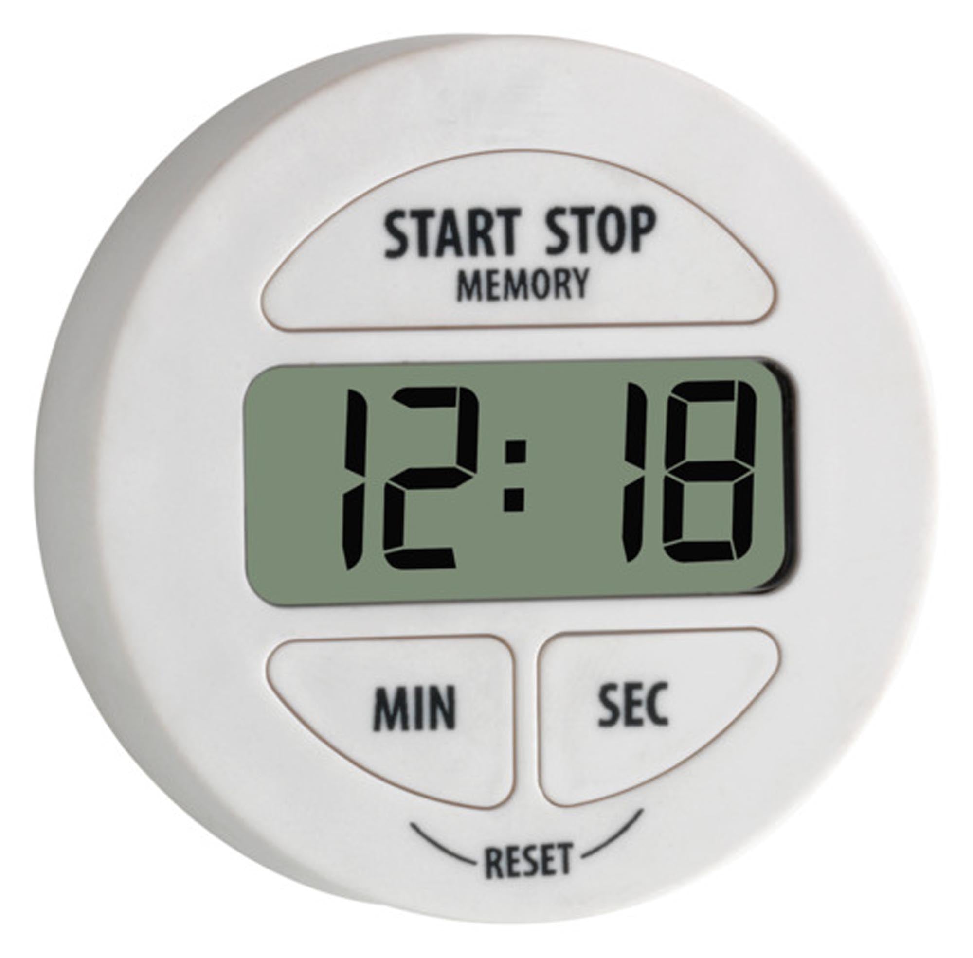 TFA Timer und Stoppuhr in Weiß, Ø 5,5 cm – präzise Zeitmessung, intuitiv bedienbar, ideal für jede moderne Küche. Perfekte Ergebnisse garantiert!