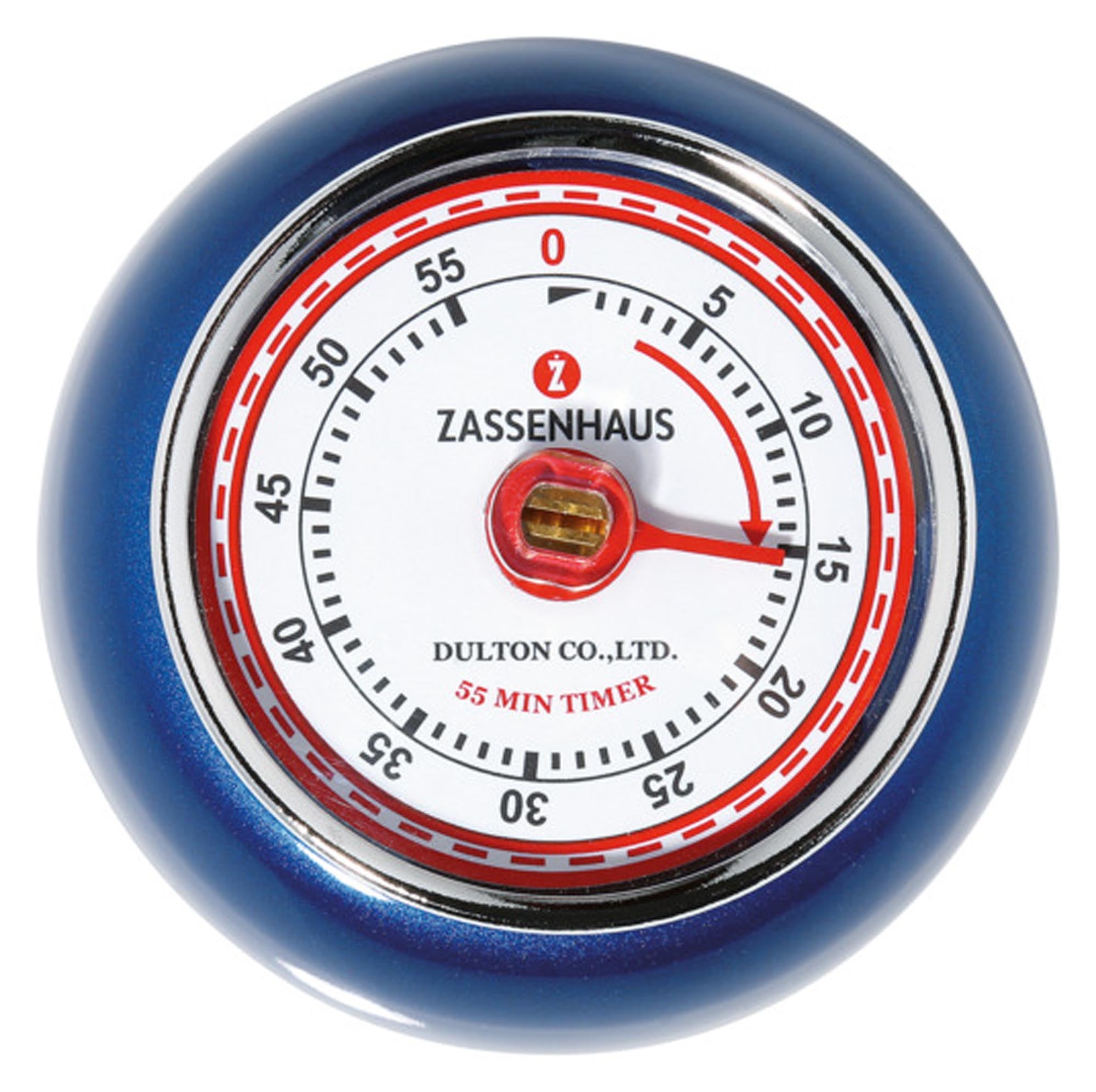 ZASSENHAUS Timer mit Magnet Speed blau metallic ø 7 cm in  präsentiert im Onlineshop von KAQTU Design AG. Küchengerät ist von ZASSENHAUS
