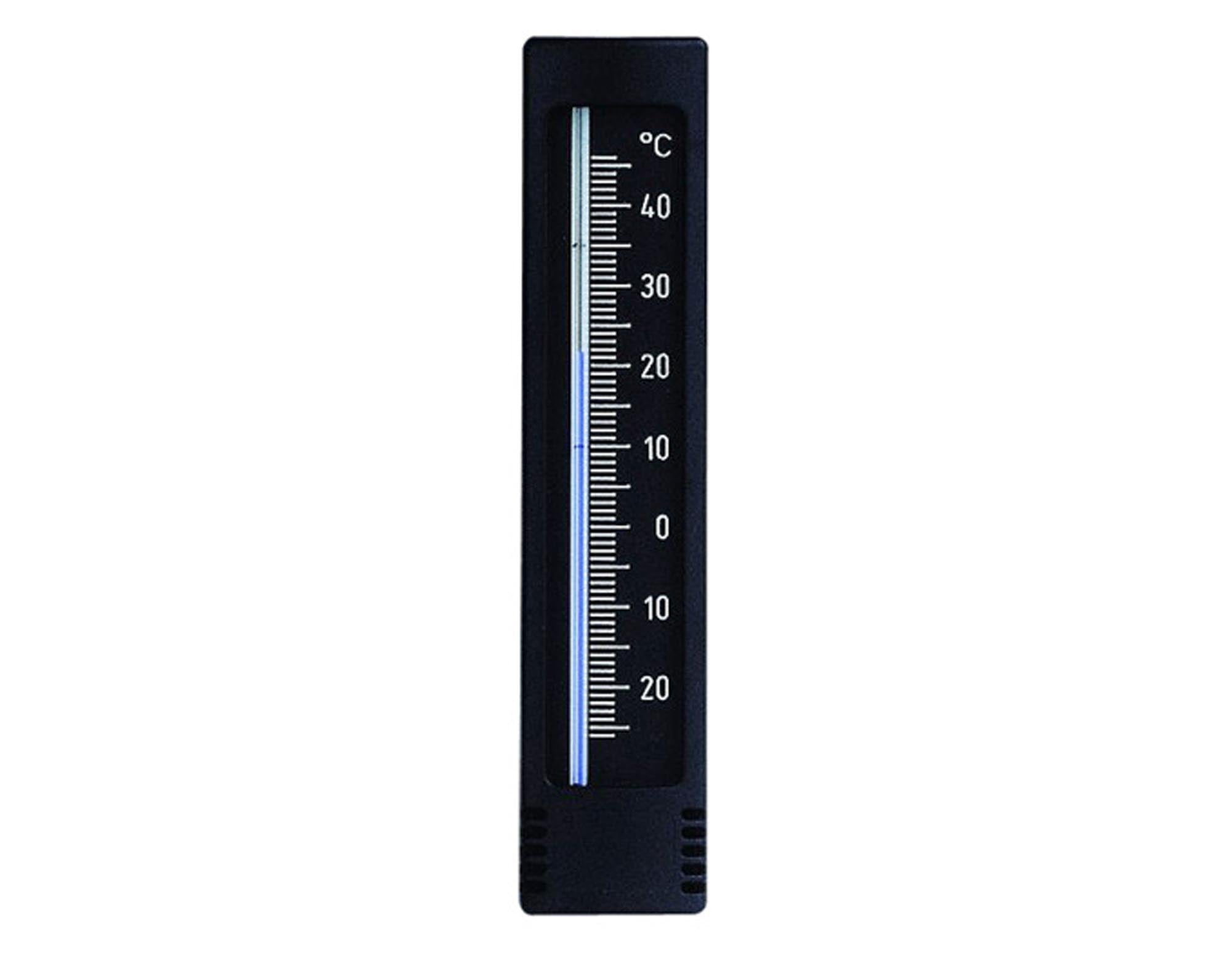 Praktisches TFA Innen-Aussenthermometer aus langlebigem Kunststoff (14,5 cm) für präzise Temperaturmessung in Innenräumen und im Freien.
