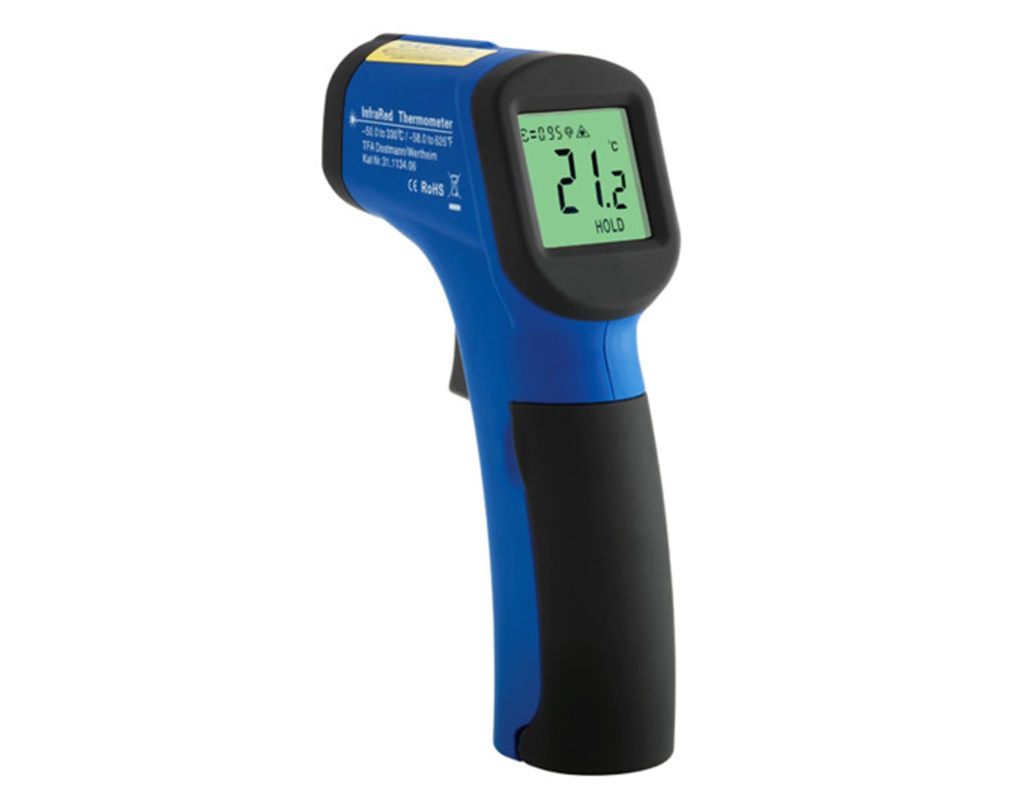Das TFA Infrarot Thermometer Scan Temp ermöglicht hygienische, präzise Temperaturmessungen von -50 °C bis 400 °C. Ideal für Haushalt und Industrie.