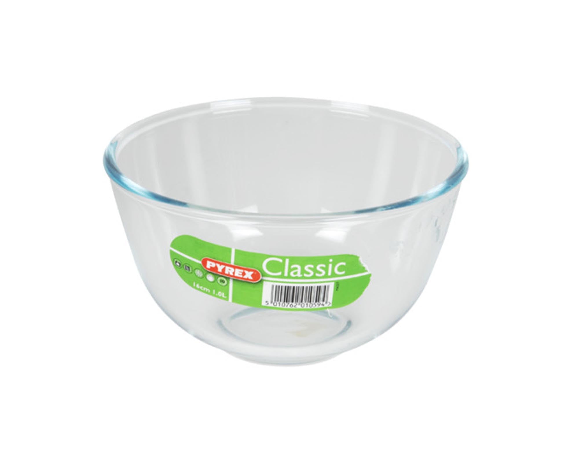 Die elegante PYREX Teigschüssel aus Glas (3 l, ø 24 cm) ist hitzebeständig, kratzfest und spülmaschinengeeignet – ideal zum Backen und Kochen.